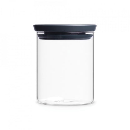 Стъклен буркан Brabantia стативен 0.6L, Тъмен сив 646875