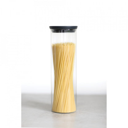Стъклен буркан Brabantia стативен 1.9L, Тъмен сив 646873
