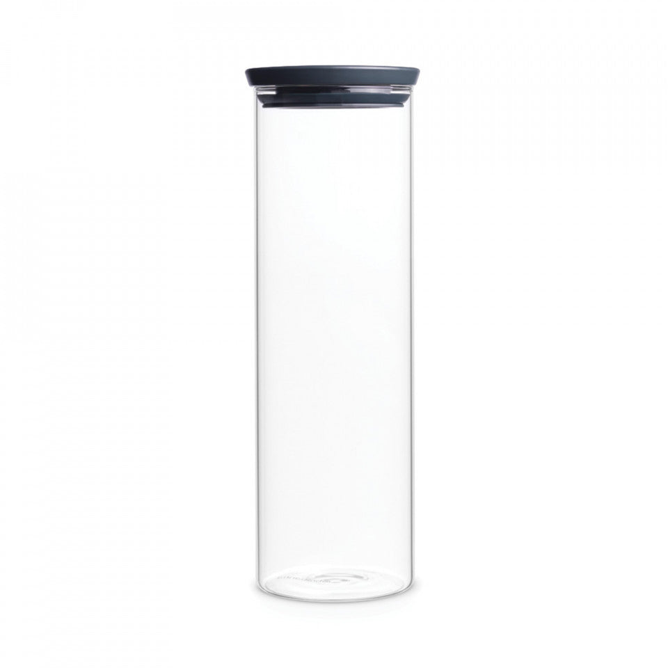 Стъклен буркан Brabantia стативен 1.9L, Тъмен сив 646873