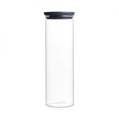 Стъклен буркан Brabantia стативен 1.9L, Тъмен сив 646873