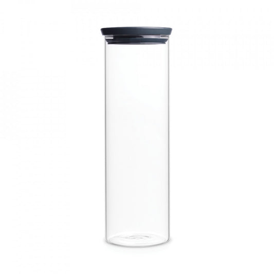 Стъклен буркан Brabantia стативен 1.9L, Тъмен сив 646873