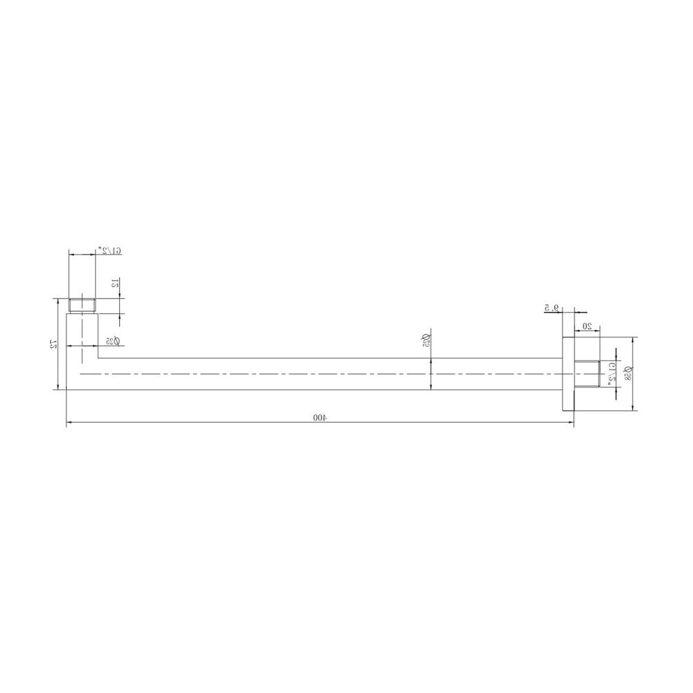 FDesign Inula Shower Arm Matte Black 40 cm