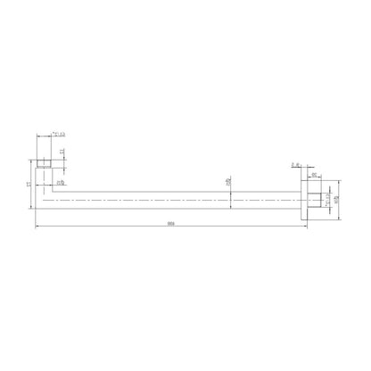 FDesign Inula Shower Arm Matte Black 40 cm