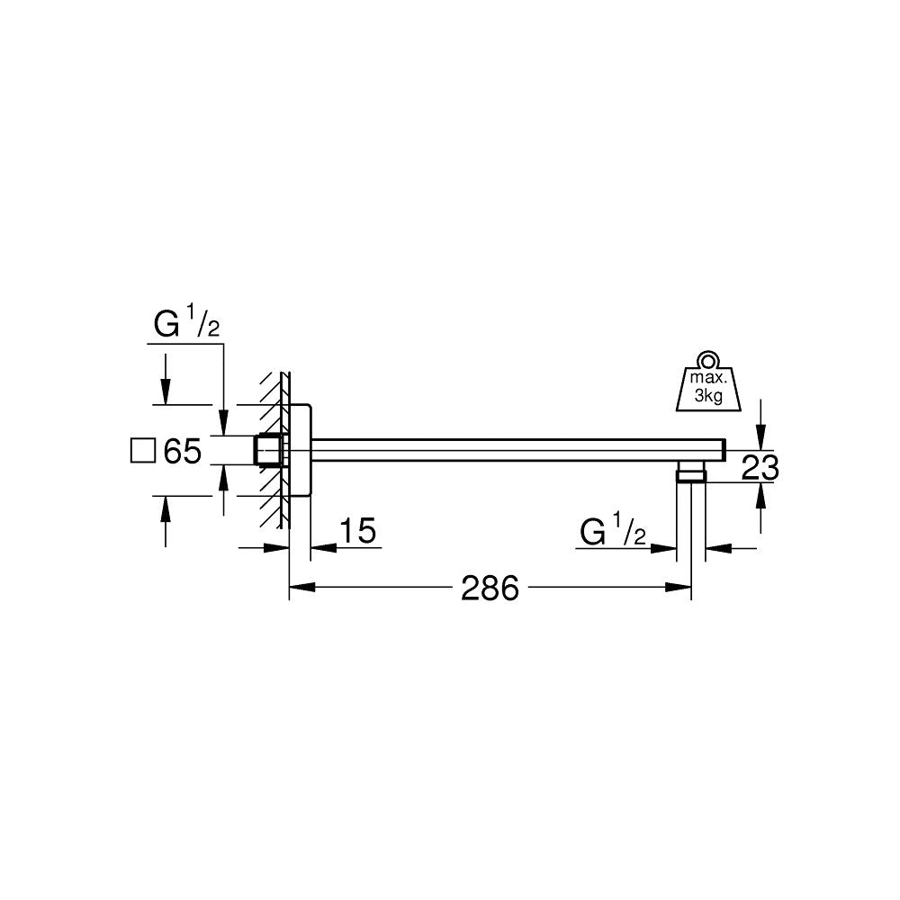 Брат за душ Grohe Rainshower 286 mm