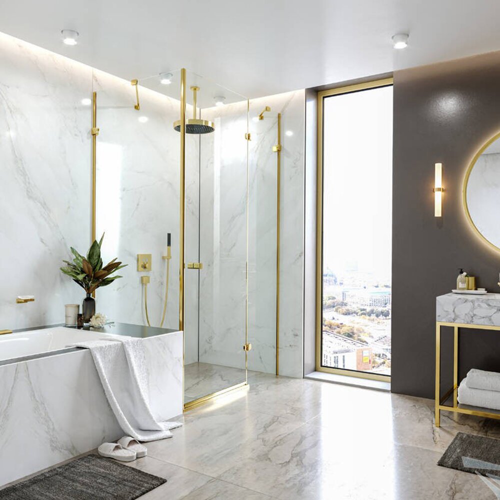 Brat de dus Hansgrohe 30 cm с покритие Brushed Bronze
