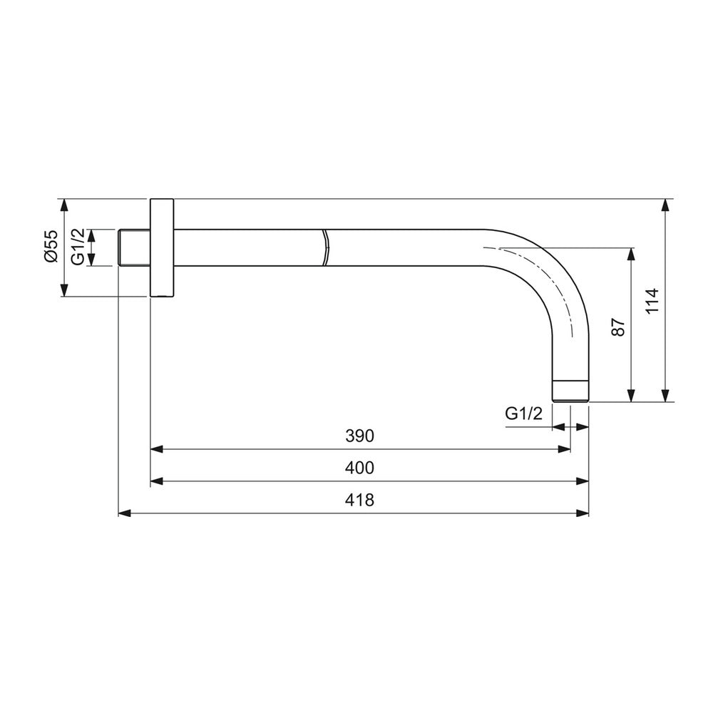 Брат за душ Ideal Standard IdealRain 40 см сив Magnetic Grey