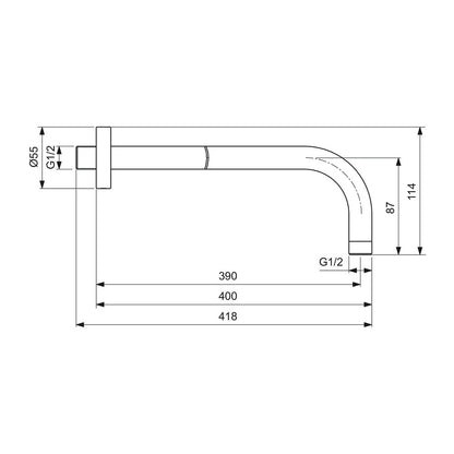Душова сопа Ideal Standard IdealRain 40 см матово розово