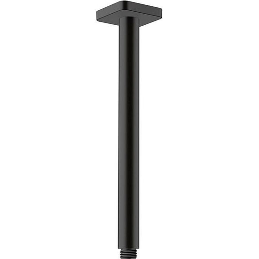 Shower arm matte black Hansgrohe Vernis Blend 30 cm square ceiling-mounted