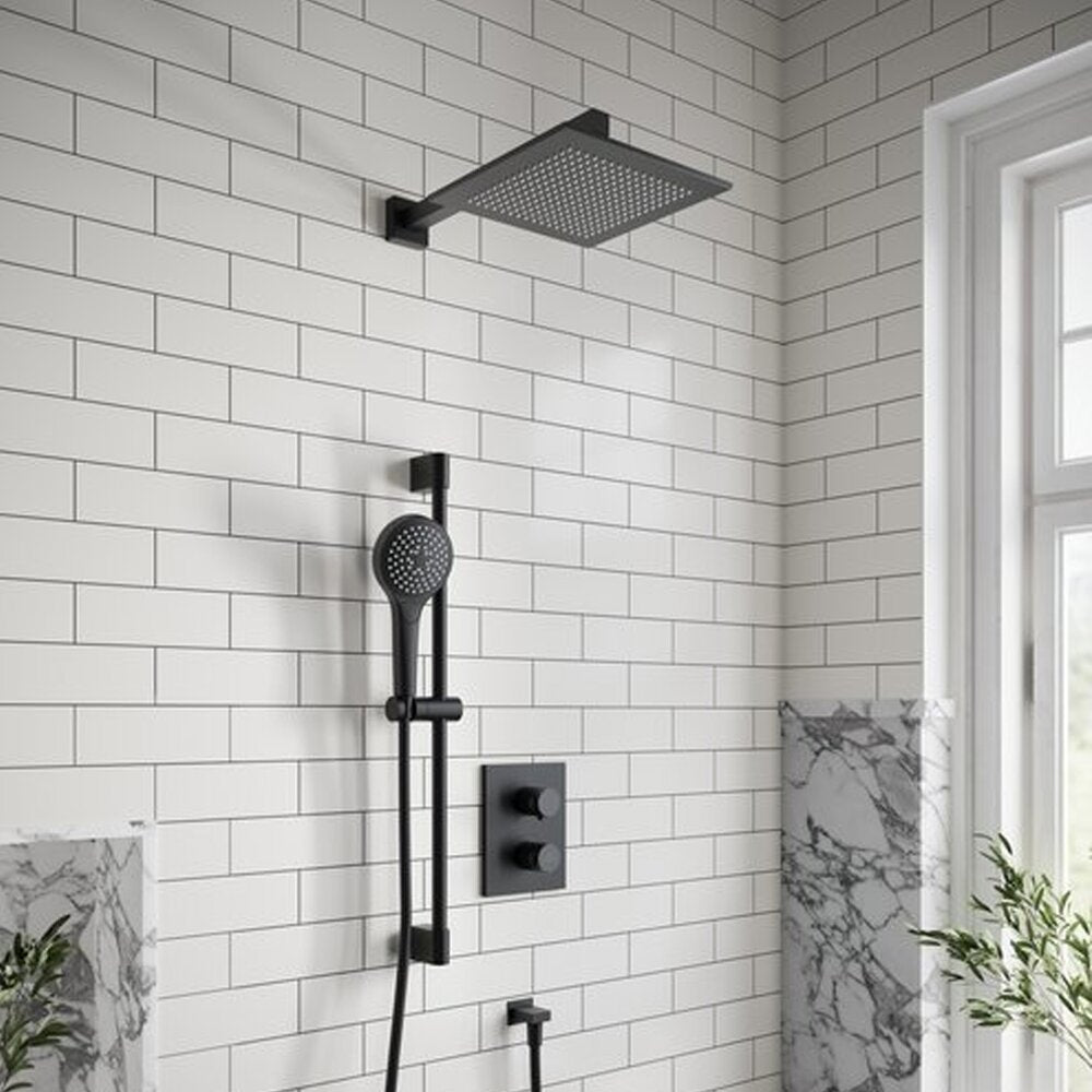 Брат за душ Villeroy&Boch Universal 40 cm квадратен профил черен мат