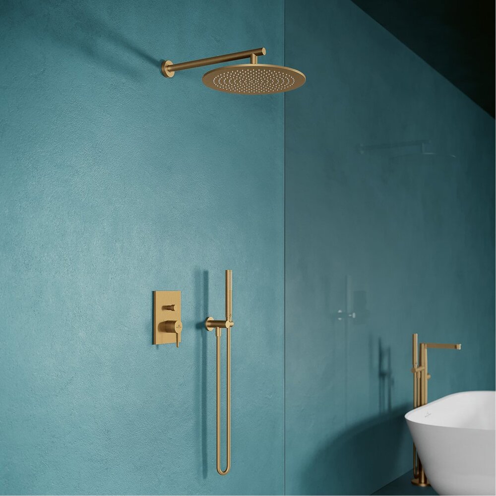 Рамка за душ Villeroy&Boch Universal 40 cm профил кръгъл златен мат