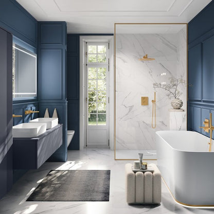 Рамка за душ Villeroy&Boch Universal 40 cm профил кръгъл златен мат