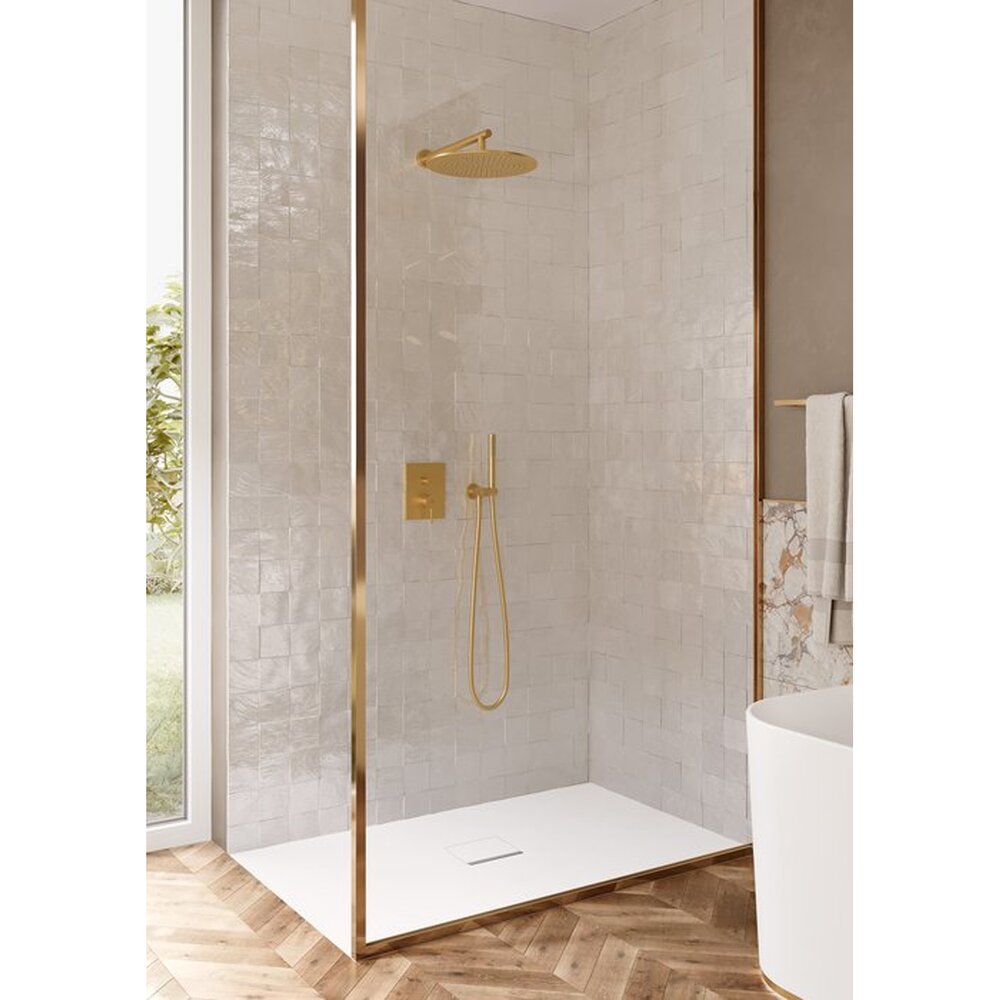 Рамка за душ Villeroy&Boch Universal 40 cm профил кръгъл златен мат