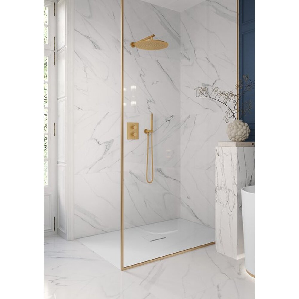 Рамка за душ Villeroy&Boch Universal 40 cm профил кръгъл златен мат