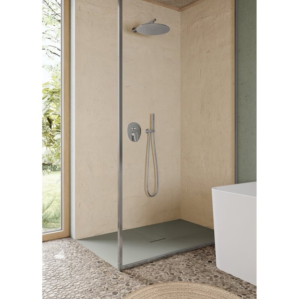 Рамка за душ Villeroy&Boch Universal 40 cm профил кръг хром гланц