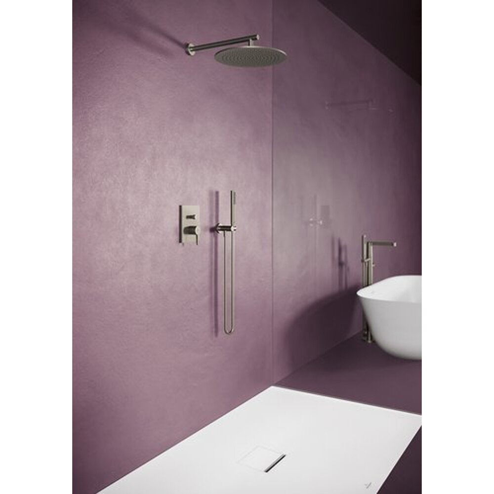 Рамка за душ Villeroy&Boch Universal 40 cm профил кръгъл никел мат