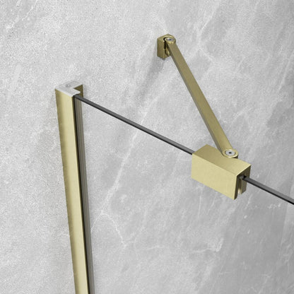 Правоъгълна душ кабина с отваряща се врата Radaway Essenza KDJ 110x80 cm финиш злато матово-прозрачно ляво