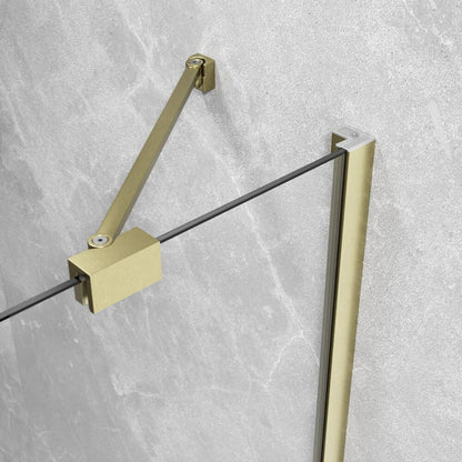 Правоъгълна душ кабина с отваряща се врата Radaway Essenza KDJ 120x70 cm с покритие злато матово-прозрачно дясно
