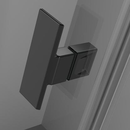 Правоъгълна душ кабина с отваряща се врата Radaway Nes KDJ I 100x75 cm матово черно-прозрачно ляво