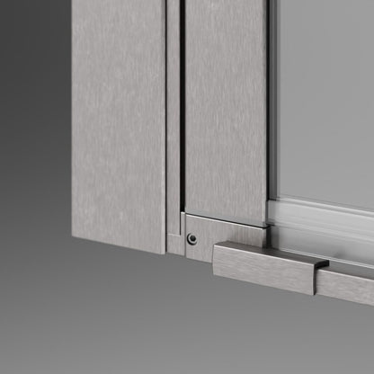 Правоъгълна душ кабина с отваряща се врата Radaway Nes KDJ I 100x75 cm завършек никел четкан - дясна