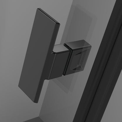 Правоъгълна душ кабина с отваряща се врата Radaway Nes KDJ I Factory 80x75 cm матово черно-прозрачно дясно