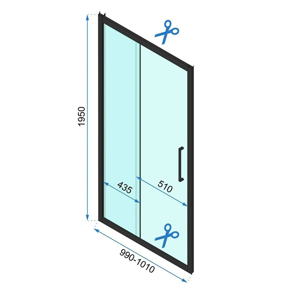 Rectangular Shower Cabin with Sliding Door Rea Rapid Slide 100x80 Black