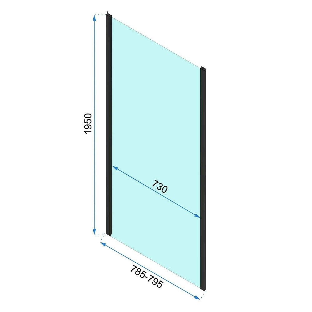Rectangular Shower Cabin with Sliding Door Rea Rapid Slide 100x80 Black