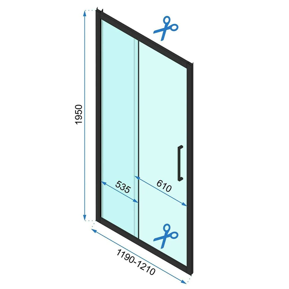 Rectangular Shower Cabin with Sliding Door Rea Rapid Slide 120x100 Black