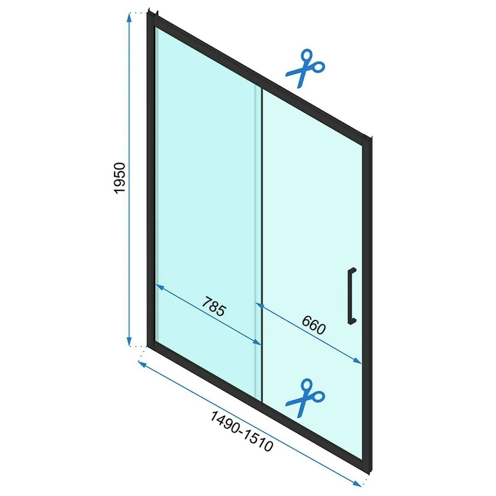 Rectangular Shower Cabin with Sliding Door Rea Rapid Slide 150x80 Black
