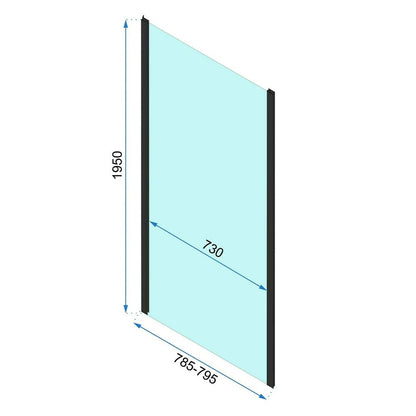 Rectangular Shower Cabin with Sliding Door Rea Rapid Slide 150x80 Black