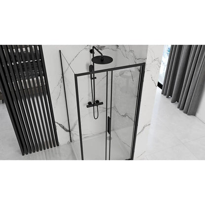 Rectangular Shower Cabin with Sliding Door Rea Rapid Slide 150x80 Black