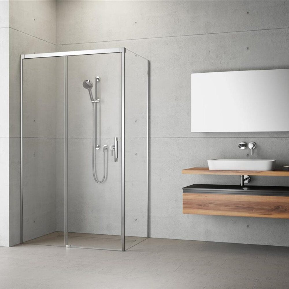 Правоъгълна душ кабина с плъзгаща се врата Radaway Idea KDJ 100x120 cm хром-прозрачна лява