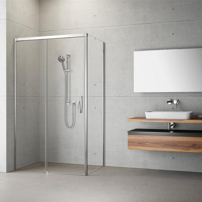 Правоъгълна душ кабина с плъзгаща се врата Radaway Idea KDJ 100x120 cm хром-прозрачна лява