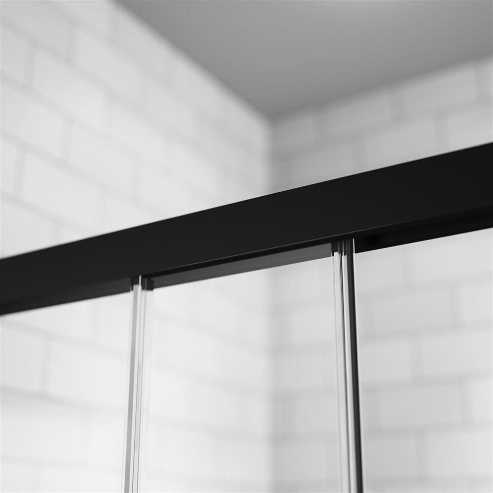 Правоъгълна душ кабина с плъзгаща се врата Radaway Idea KDJ 130x90 cm матово черно-прозрачно дясно