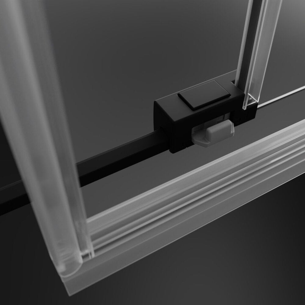 Правоъгълна душ кабина с плъзгаща се врата Radaway Idea KDJ 130x90 cm матово черно-прозрачно дясно