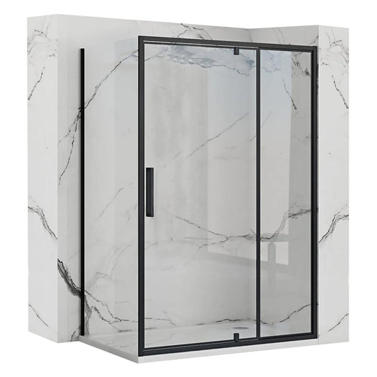 Ректангуларна душ кабина с pivotanta врата Rea Rapid Swing 120x100 черна