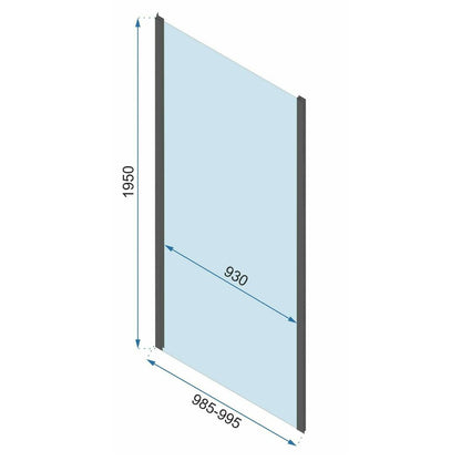 Ректангуларна душ кабина с pivotanta врата Rea Rapid Swing 120x100 черна