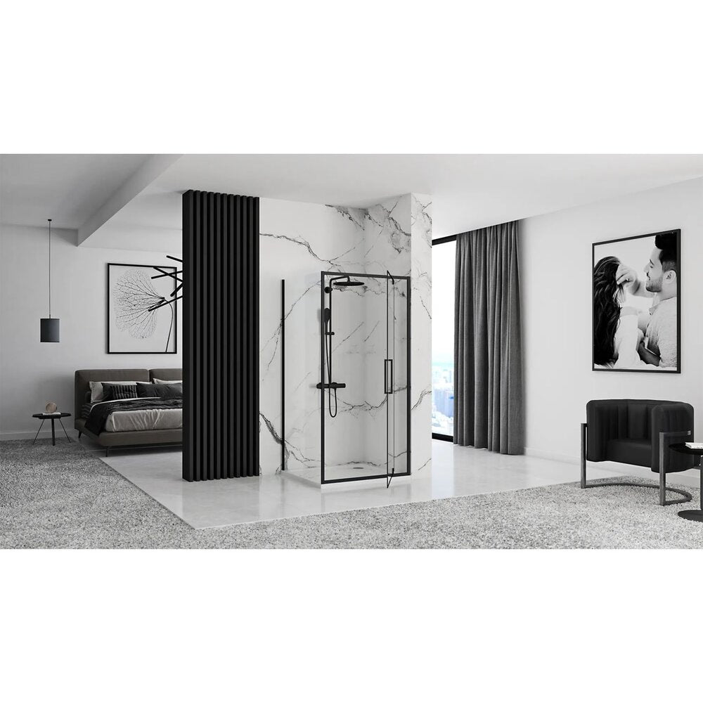 Ректангуларна душ кабина с pivotanta врата Rea Rapid Swing 120x100 черна