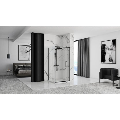 Ректангуларна душ кабина с pivotanta врата Rea Rapid Swing 120x100 черна