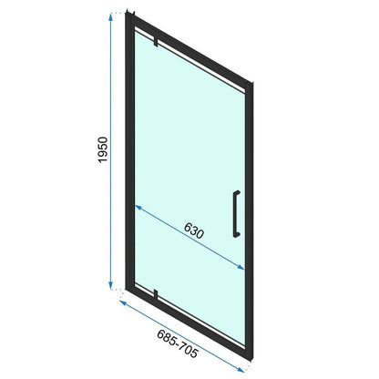Ректорен душ с pivotanta врата Rea Rapid Swing 70x100 черен