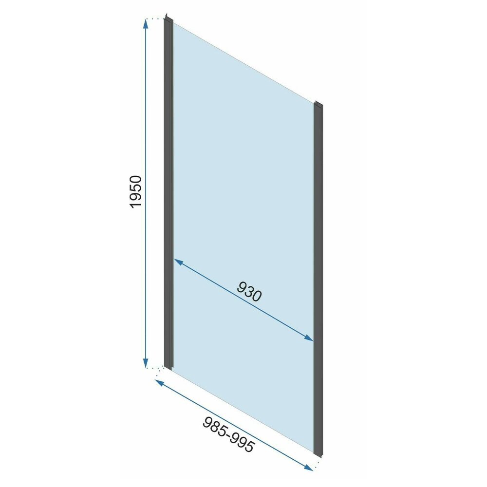 Ректорен душ с pivotanta врата Rea Rapid Swing 70x100 черен