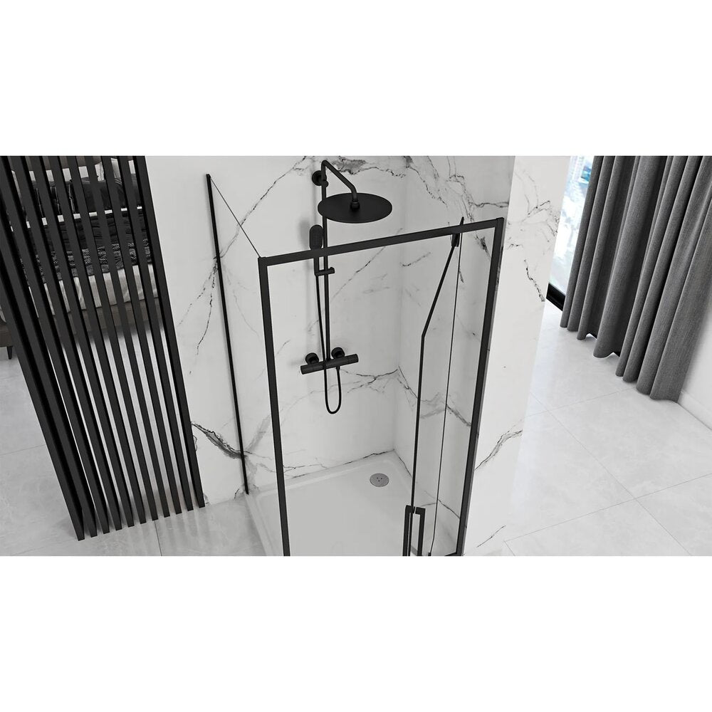 Ректорен душ с pivotanta врата Rea Rapid Swing 70x100 черен
