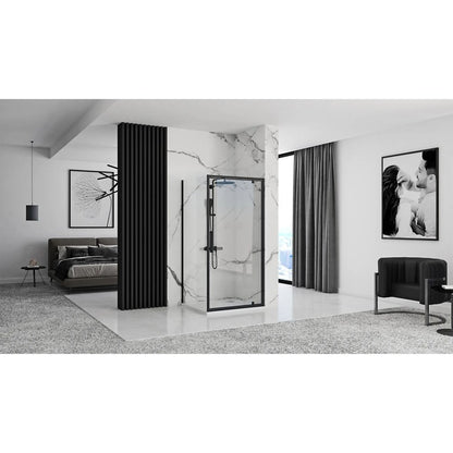 Ректорен душ с pivotanta врата Rea Rapid Swing 70x100 черен