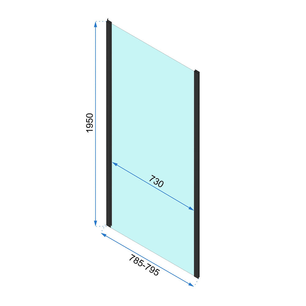 Правоъгълна душ кабина с плъзгаща врата Rea Rapid Fold 100x80 черен