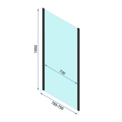 Правоъгълна душ кабина с плъзгаща врата Rea Rapid Fold 100x80 черен