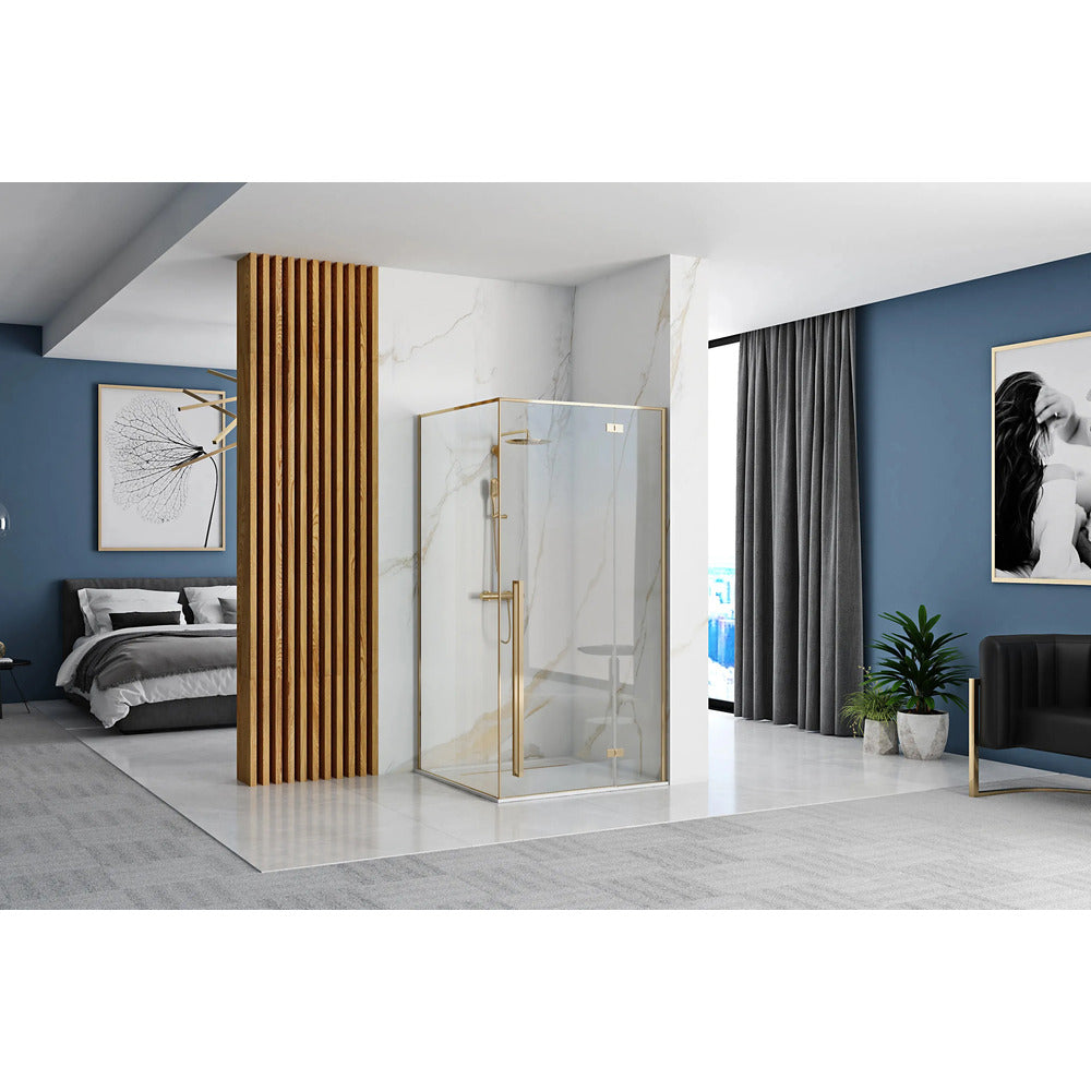 Ректангуларна душ кабинa Rea Fargo с врата 90x120 златна