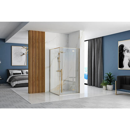 Ректангуларна душ кабинa Rea Fargo с врата 90x120 златна