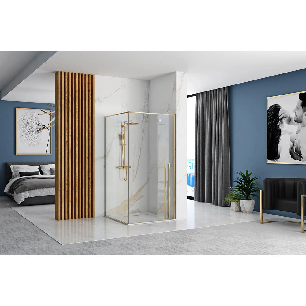 Ректангуларна душ кабинa Rea Fargo с врата 90x120 златна