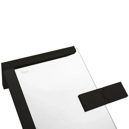 Rea Hugo Rectangular Shower Cabin with Hinged Door 100x90 cm Black