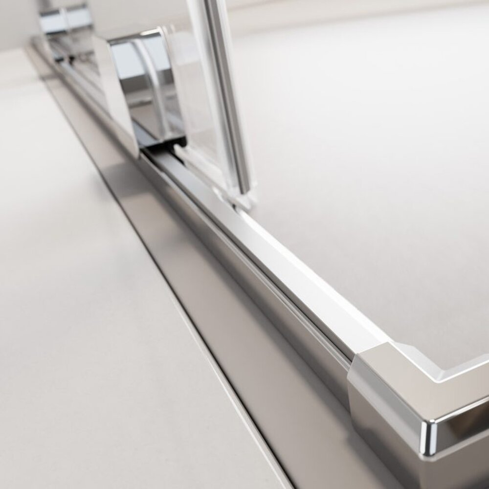 Правоъгълна душ кабина с плъзгаща се врата Radaway Furo KDJ 100x80 хромирана лява