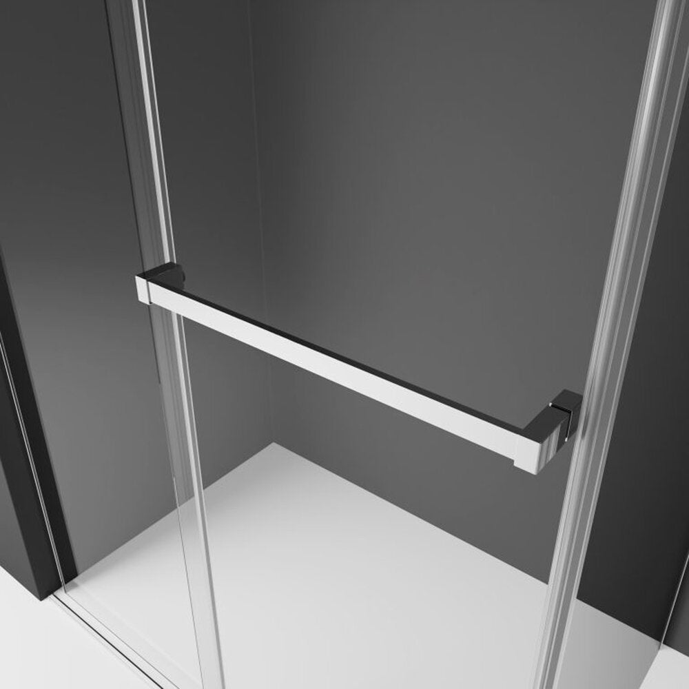 Правоъгълна душ кабина с плъзгаща се врата Radaway Furo KDJ 120x100 хромирана профил дясна